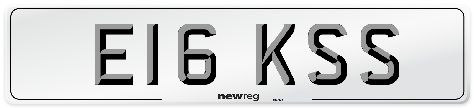 E16 KSS Number Plate from New Reg
